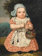 Carl Johan Sjostrand Portrait of the artist daughter France oil painting artist